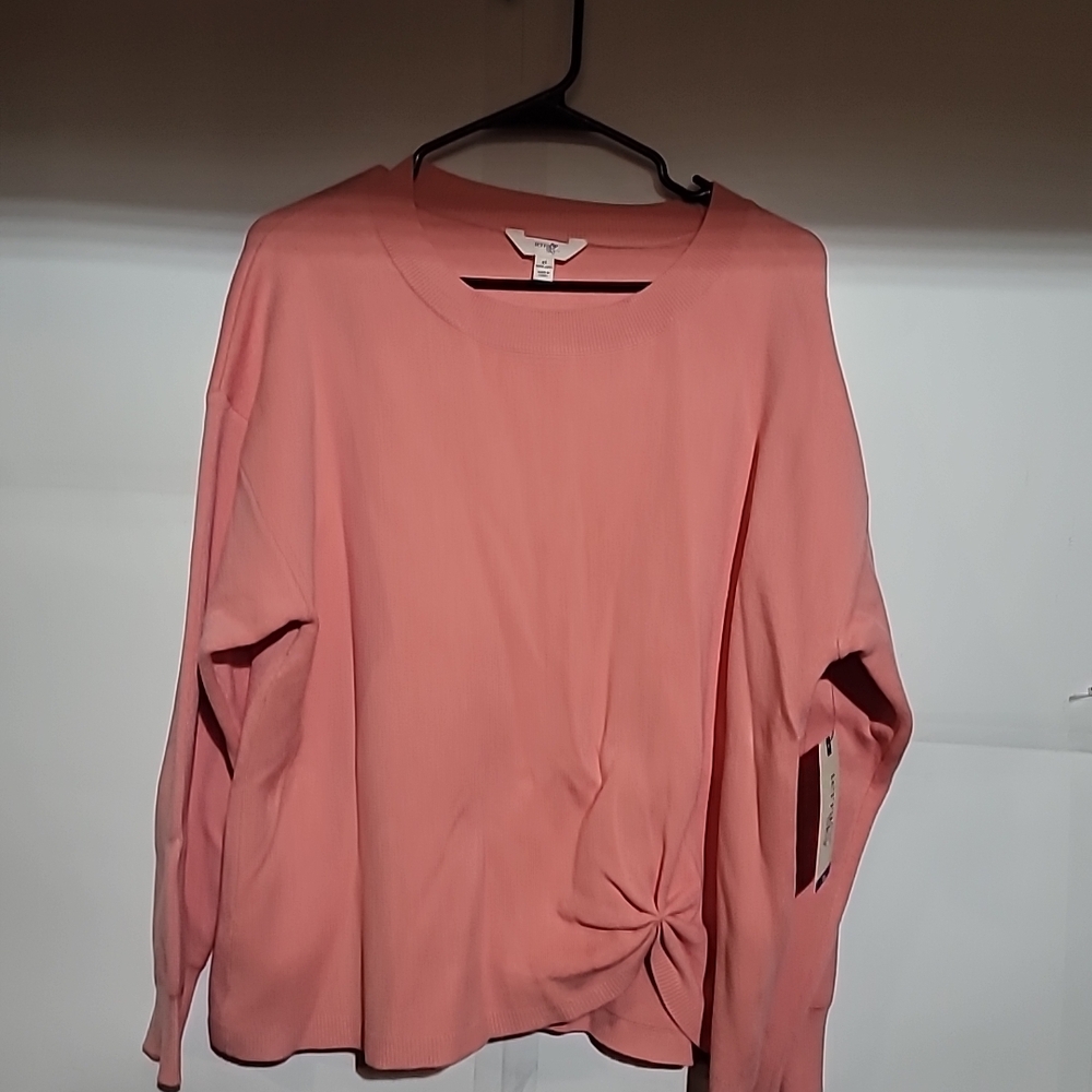 Terra & Sky Coral Long Sleeve Sweater